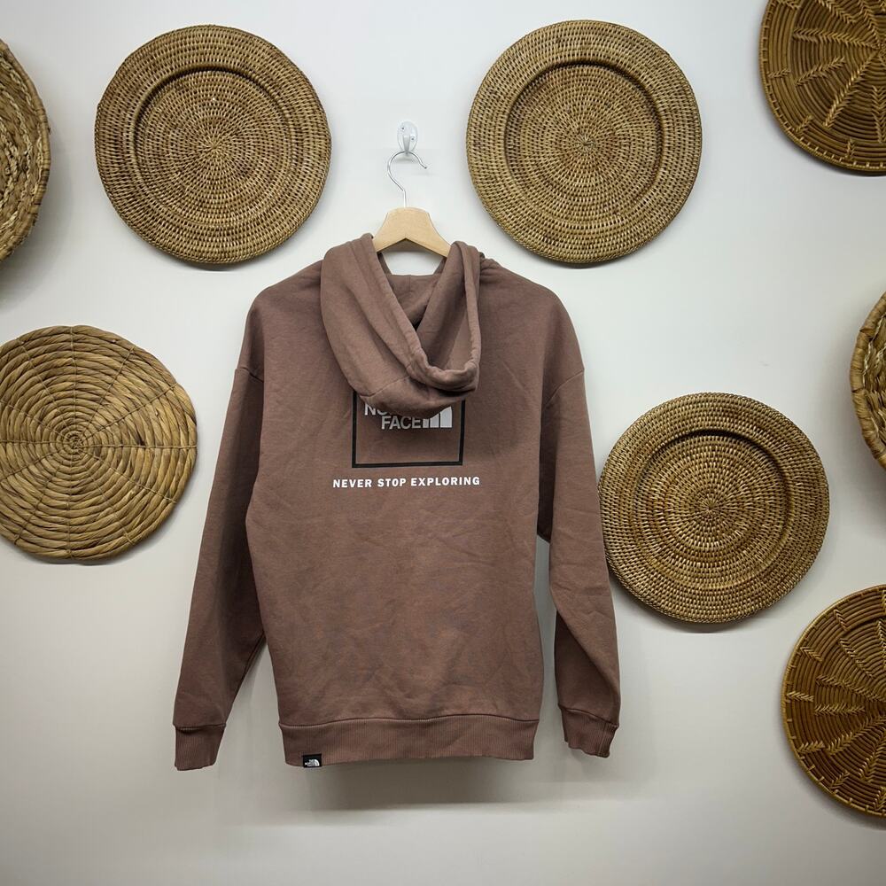The North Face Hoodie Sweatshirt Small Neutral Brown Pullover Granola Outdoor - Picture 2 of 5